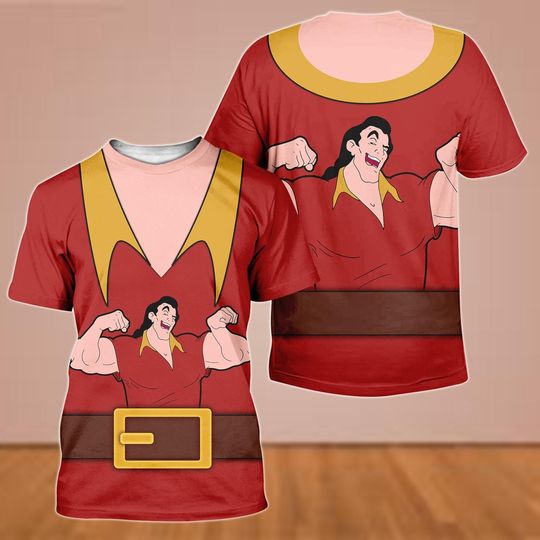 Gaston Costume 3D T-Shirt, Beauty and the Beast Cosplay Shirt, Disney Villain Outfit