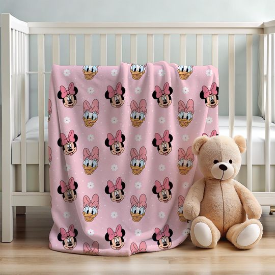 Minnie and Daisy Personalized Blanket, Disney Plush Blanket Kids Throw Blanket