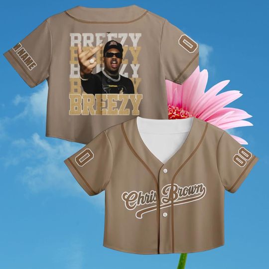 Chris Brown Crop Top Baseball Jersey, Chris Brown Tour Jersey, Breezy Bowl XX 2025 Shirt, Chris Brown Shirt, Breezy Bowl Tee