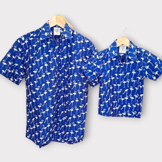 Father and son matching shirts, Tropical Daddy & Me Shirts, Dad Son matching Hawaiian Shirts, Dad and Son Matching Button Down Shirts