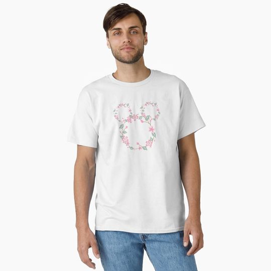 Floral Wreath Ears Classic T-Shirt