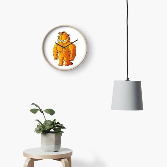 Buff Garfield Clock, Funny Wall Clocks Decor