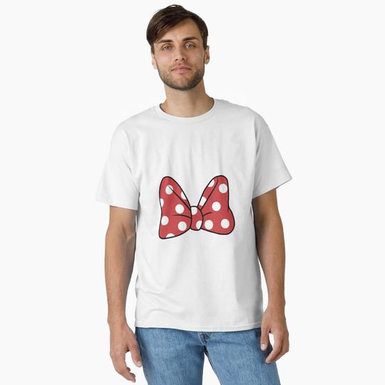 Polka Dot Mouse Bow Classic T-Shirt