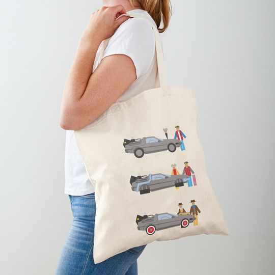 Back to the Future Delorian Tote Bag, Gift for Women, Birthday Gift