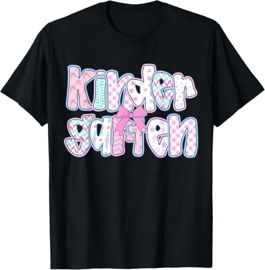 Preppy Kindergarten Teacher Team Bow Back to School Girls T-Shirt,Hoodie,Sweater