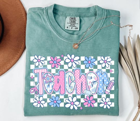 Coquette Teacher Shirt, Preppy Floral Teacher Shirt, Cute Pastel Back to School Shirt