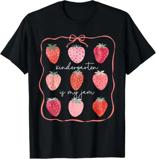Kindergarten Is My Jam Strawberry Back to School Girls Boys unisex T-Shirt