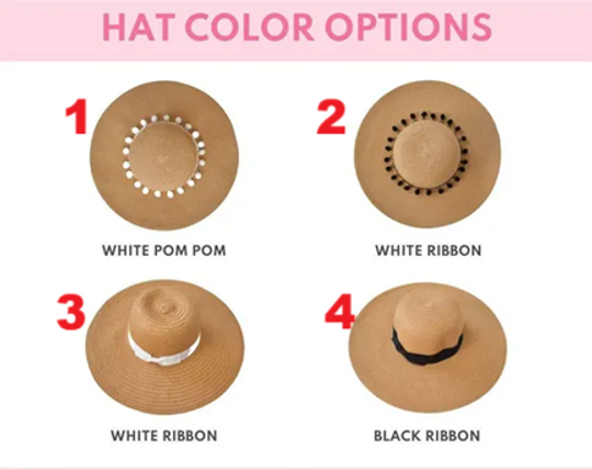 Custom Floppy Beach Hat for Bachelorette Trip and Honeymoon