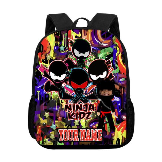 Personalized Backpack Ninja Kidz Backpack - Custom Backpack for Kids -Book Bag