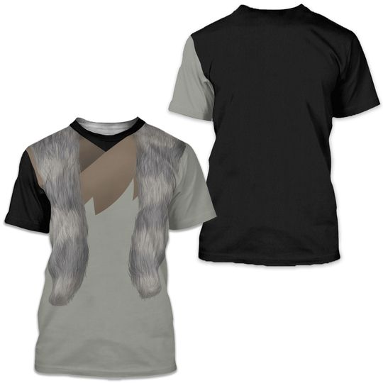 Shan Yu Costume T-Shirt, Princess Mulan Villain Cosplay Tee, Shan Yu Cartoon Character Cosplay Costume Shirt, Halloween All Over Print Shirt