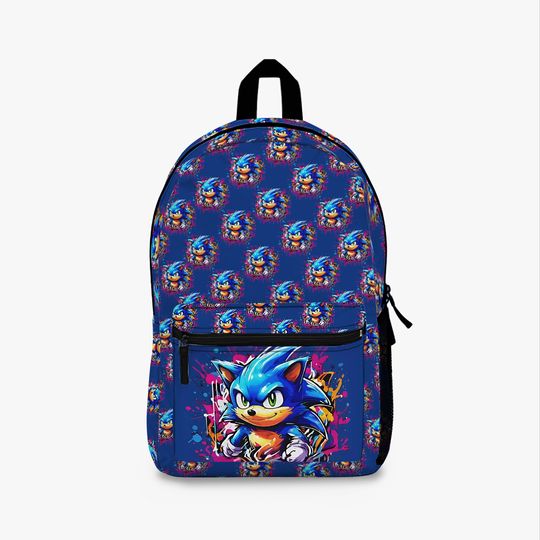 Sonic Backpack, Sonic  Bookbag School bag, kid backpack, Sonic Gift School Bag for boys