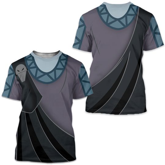 The Hades Costume 3D T-Shirt, Hercules Villain Cosplay Costume Tee