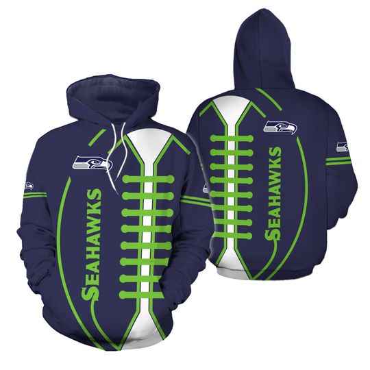 Seattle Seahawks Men's Pullover Hoodie Sweatshirt Workout Gym Jogging Jacket