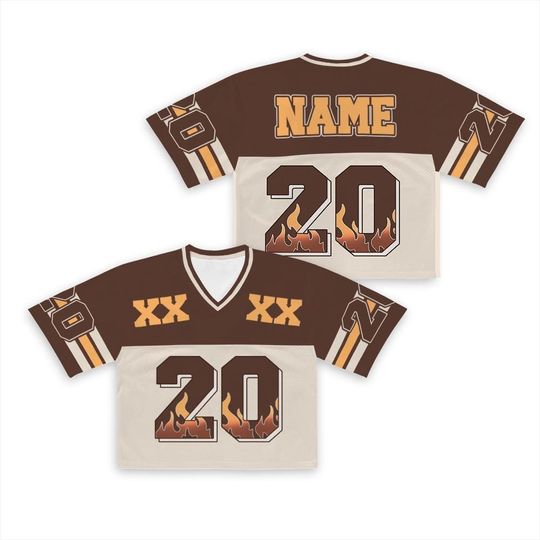 Custom Football Jersey with Name and Number  Personalized Concert & Game Day Outfit.