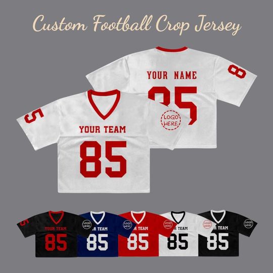 Custom Football Jersey with Name and Number  Personalized Team Shirt for Men, Women, Youth  Game Day Fan Gift, Matching Family Outfits.