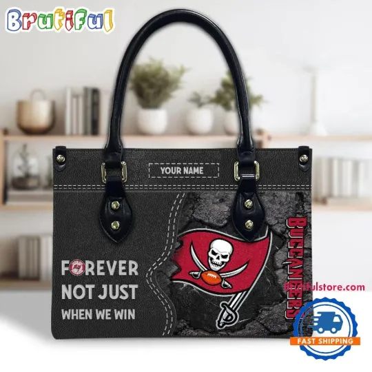 Custom Tampa Bays Team Buccaneers Forever Leather Bag, Woman Leather Bag