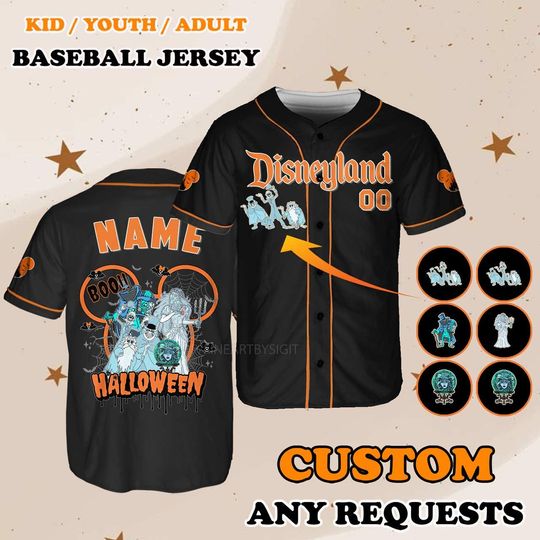 Disneyword Haunted Mansion Jersey, Disney Halloween Pumpkin Jersey Shirt, Constance Hatchaway Jersey, Ghost Host Shirt,Trick or Treat Jersey