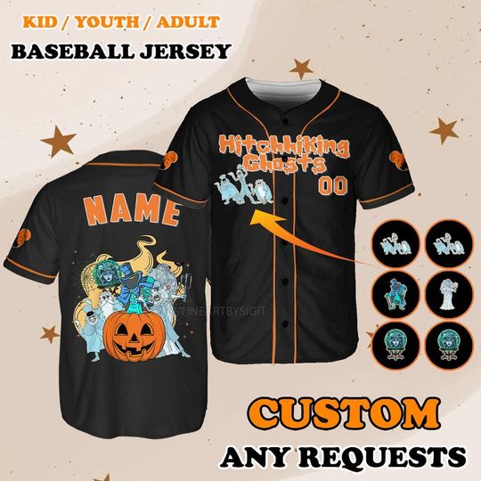 Disney Halloween Trick or Treat Jersey, Disneyland Haunted Mansion Halloween Jersey, Hatbox Ghost Jersey, Madame Leota Shirt, Spooky Season