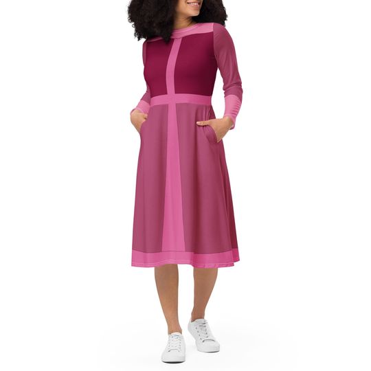 Belle Costume Long Sleeve Dress - Halloween Dress - Cosplay Costume