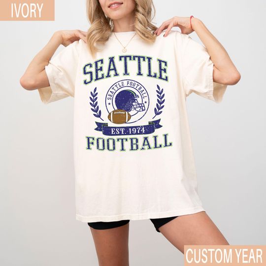 Vintage Seattle Football T-Shirt, Retro Seattle Game Day Shirt, Football Fan Gift, Seattle Sports Tee