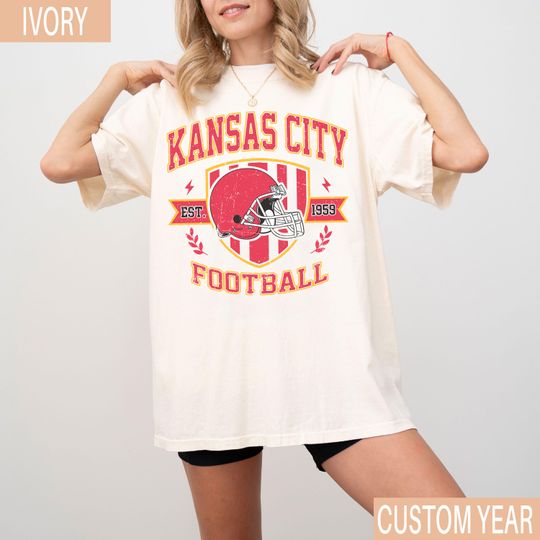 Vintage Kansas City Football T-Shirt, Kansas City football shirt, Kansas City Football Fan Tee, Kansas City t-shirt, Game Day