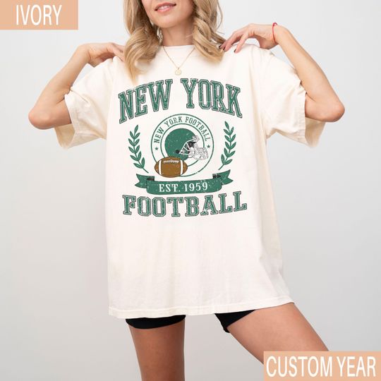 Vintage New York Football T-Shirt, Retro New York Game Day Shirt, Football Fan Gift, New York Sports Tee