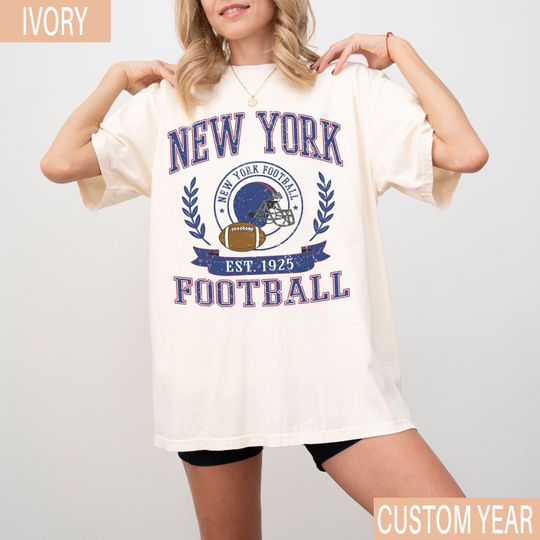Vintage New York Football T-Shirt, Retro New York Game Day Shirt, Football Fan Gift, New York Sports Tee