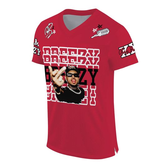 Chris Brown 2025 Football Jersey Full Mesh, Breezy Bowl XX Concert 2025