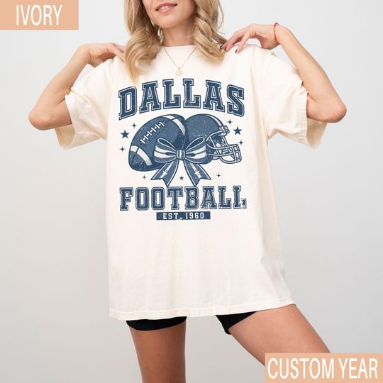 Vintage Dallas Football T-Shirt, Retro Dallas Game Day Shirt, Football Fan Gift, Dallas Sports Tee