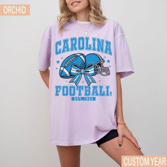 Vintage Carolina Football T-Shirt, Retro Carolina Game Day Shirt, Football Fan Gift, Carolina Sports Tee