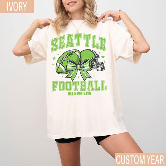 Vintage Seattle Football T-Shirt, Retro Seattle Game Day Shirt, Football Fan Gift, Seattle Sports Tee