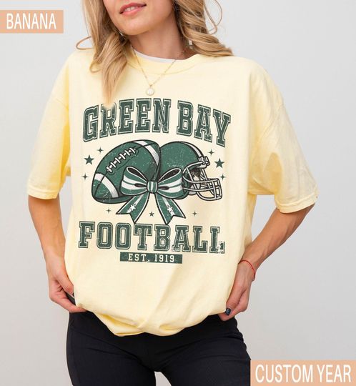 Vintage Green Bay Football T-Shirt, Retro Green Bay Game Day Shirt, Football Fan Gift, Green Bay Sports Tee