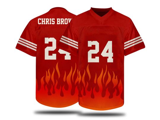 Chris Brown Tour Jersey Red, Breezy Bowl XX 2025 Football Jersey, Breezy Bowl XX 2025 Jersey, Chris Brown Shirt, Breezy Bowl Tee