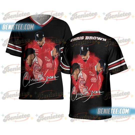Limited Retro Chris Brown Tour Breezy Bowl XX V2 Vintage Football Jersey