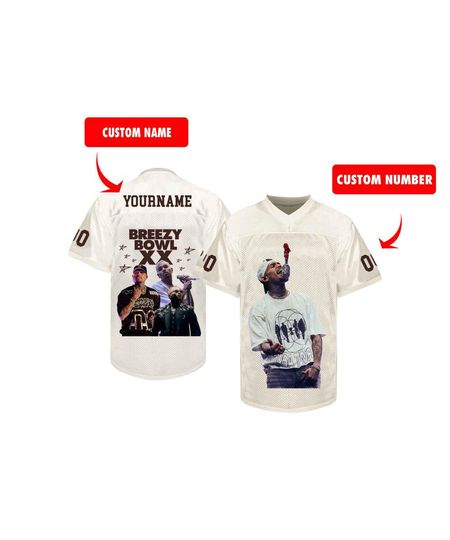 Breezy Bowl XX 2025 Football Jersey, Personalized Chris Brown Tour Jersey, Breezy Bowl XX 2025 Jersey, Chris Brown Shirt, Breezy Bowl Tee