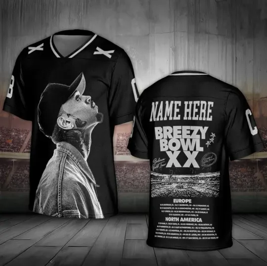 2025 Chris Brown Tour Breezy Bowl XX T-Shirt, Chris Brown Concert 2025 Shirt