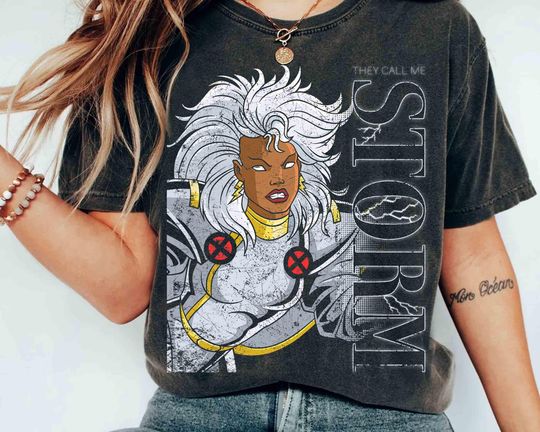 Marvel X-Men They Call Me Storm 90s Retro Shirt, MCU Fans Marvel Studios T-shirt Family Birthday Holiday Gift Tee