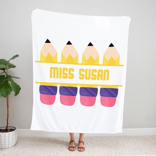 Personalized Teacher Name Appreciation Blanket,Teacher Blanket, Gift For Teacher, Custom Blanket,Personalized Gift, Teacher Appreciation