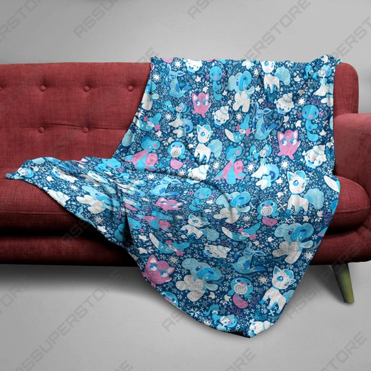 Little Fox Puffy Fleece Blanket Home Decor Cute Blanket Gifts