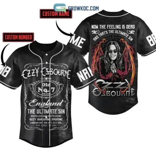 Ozzy Osbourne Now The Feeling Is Dead Personalized Baseball Jersey