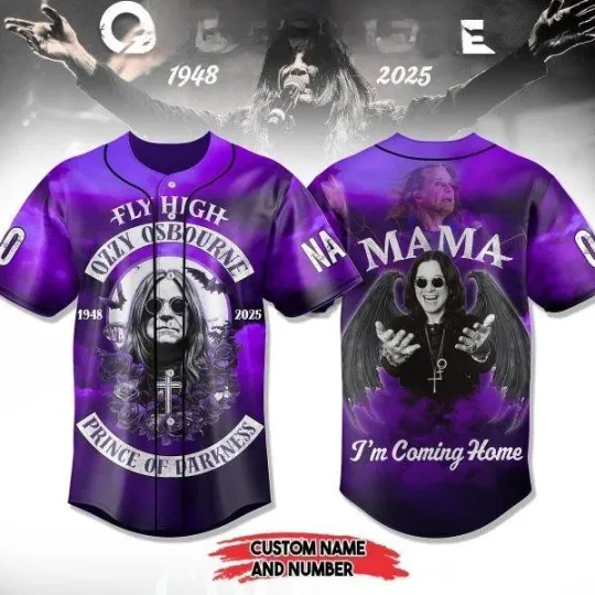 Ozzy Osbourne Mama I’m Coming Home Personalized Baseball Jersey