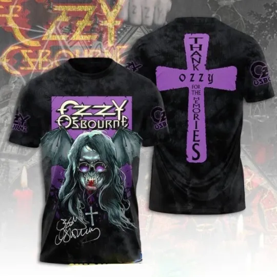 Worldwide Shipping Ozzy Osbourne Cross Memories 3D T-Shirt