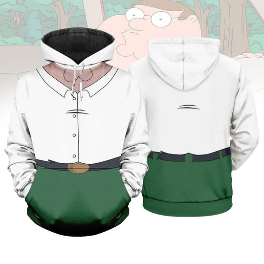 Peter Griffin Costume 3D Tshirt, Family Guy Peter Cosplay Hoodie