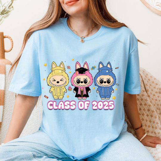 Cute Labubu Characters T-Shirt, Labubu Tee, Cute Cartoon Dolls Shirt, Anime Kawaii Tee Labubu Squad Shirts