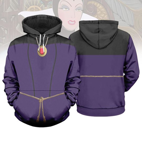 Evil Queen Costume Hoodie, Disney Villain Evil Queen Sweatshirt