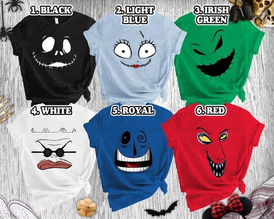 Nightmare Before Christmas Halloween Costume Shirt, Lock Shock Barrel Matching Halloween Costume, Family Halloween Costumes, Halloween Group