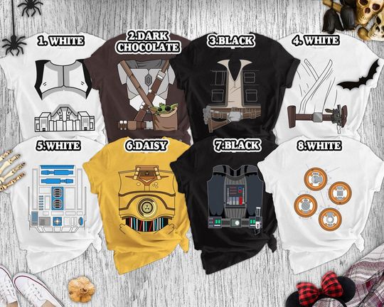 StarWars Halloween Costume Family Shirt, StarWars Matching Halloween Costume, Family Halloween Costumes, Boba Fett Darth Vader Shirt