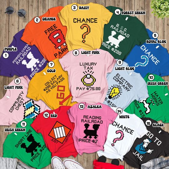 Monopoly Game Halloween Costume Shirt, Group Monopoly Game Matching Halloween Costume, Family Halloween Costumes, Monopoly Game Party Shirt