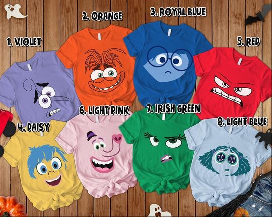 Inside Out Halloween Costume Shirt, Inside Out Characters Costume Shirt, Inside Out Group Matching, Family Costume Halloween 2025 Shirt