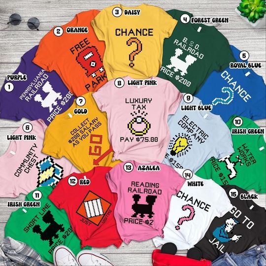 Monopoly Game Halloween Costume Shirt, Monopoly Game Matching Halloween Shirt, Family Halloween Costumes, Monopoly Game Party Shirt